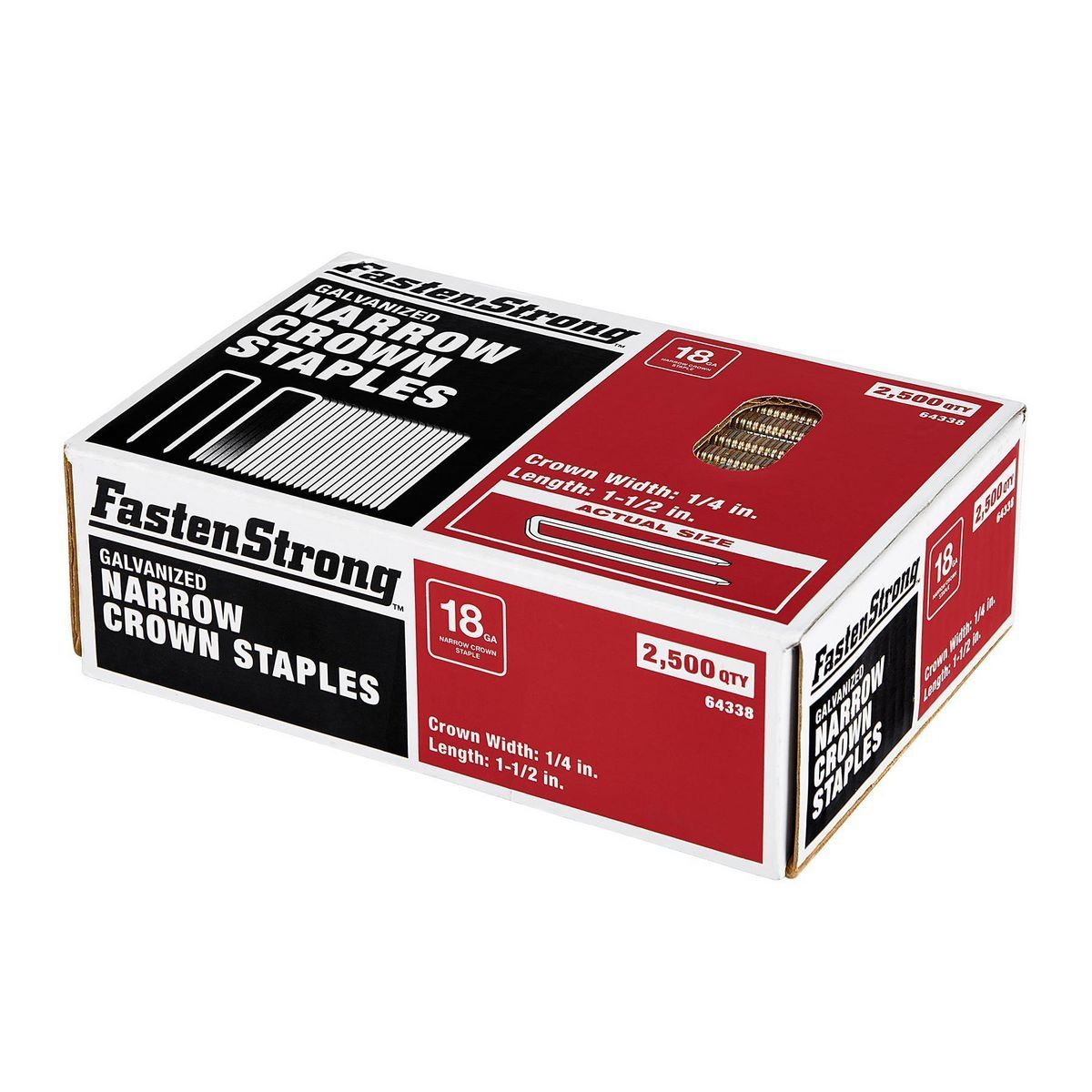 18 GA 1-1/2 in. Galvanized Staples, 2500 Piece V378
