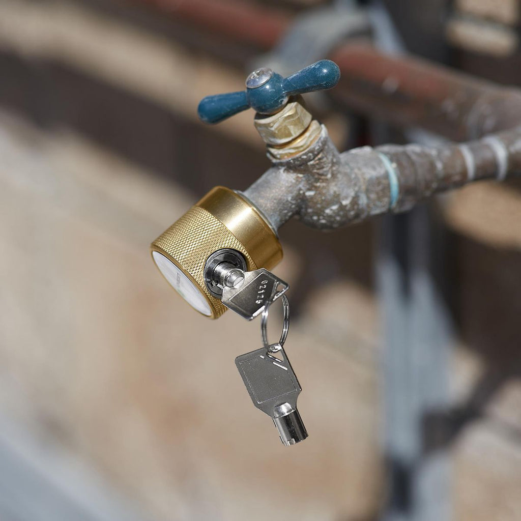 Solid Brass Faucet Lock F9664