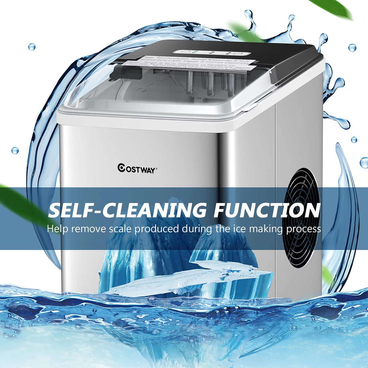 Stainless Steel Countertop Ice Maker 26Lbs/24H F676604