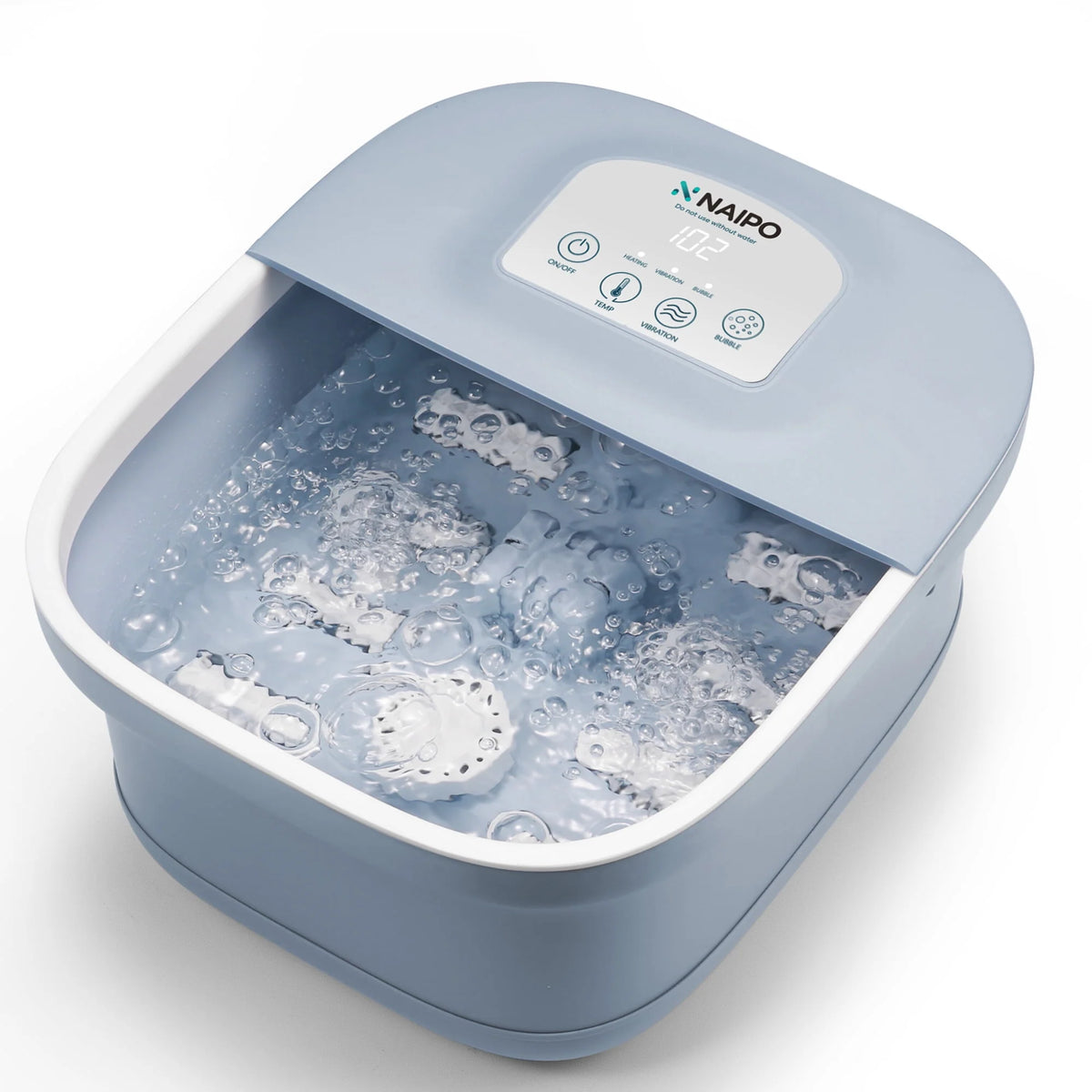 Foot Spa Bath Massager with Heating Bubble Vibration Rollers N40446