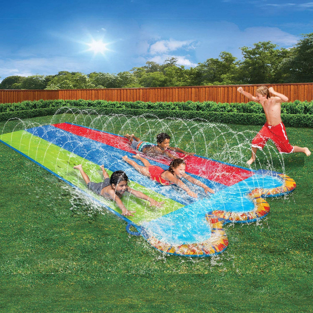 16 Ft Water Slide with 3 Bodyboards O4654