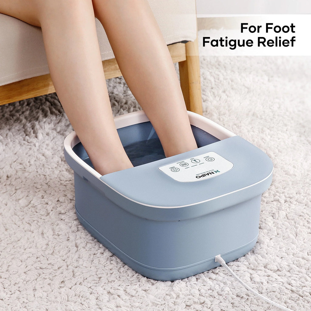Foot Spa Bath Massager with Heating Bubble Vibration Rollers N40446